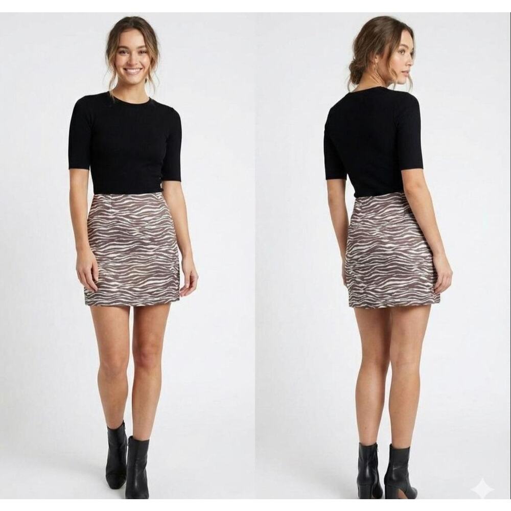 Loft Plus NWT Mini Skirt sz 14 Lined, straight pencil, textured, cotton spandex - Picture 10 of 10